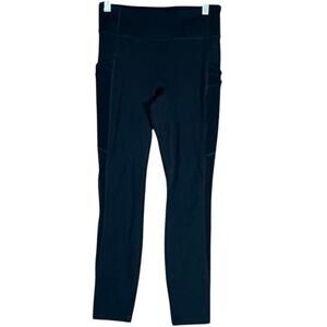 Fabletics Womens Pants Black Motion365 Sheer High Waisted Leggings Stretch Small